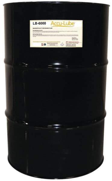 Accu-Lube - Accu-Lube LB-6000, 55 Gal Drum Cutting & Sawing Fluid - Natural Ingredients, For Aluminum Machining, Drilling, Light-Duty Milling, Punching, Tapping - Americas Industrial Supply