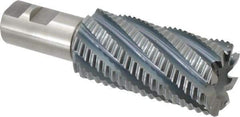Hertel - 2" Diam, Coarse Pitch, 4" LOC, 8 Flute Cobalt Roughing Square End Mill - TiCN Finish, 6-1/2" OAL, 1-1/4" Shank Diam, Single End, 30° Helix - Americas Industrial Supply