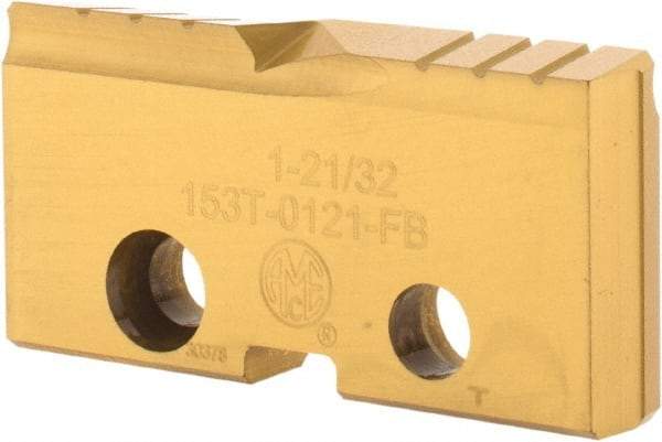 Allied Machine and Engineering - 1-21/32" Diam x 1/4" Thick, Seat Code 3, Flat Bottom Spade Drill Insert - TiN Coated, Cobalt, Grade Super Cobalt, Series T-A - Americas Industrial Supply