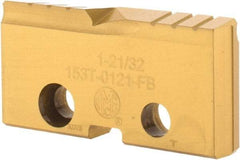Allied Machine and Engineering - 1-21/32" Diam x 1/4" Thick, Seat Code 3, Flat Bottom Spade Drill Insert - TiN Coated, Cobalt, Grade Super Cobalt, Series T-A - Americas Industrial Supply