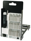 7 Piece - System 4 ESD Safe Micro Bit Interchangeable Set - #75992 - Includes: ESD Handle and Slotted; Phillips; Torx®; Hex Inch Micro Bits - 105mm Bit Extension - In Compact Fold Out Box. - Americas Industrial Supply