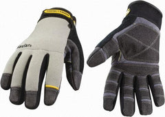 Youngstown - Size 2XL (11), ANSI Cut Lvl 3, Puncture Lvl 4, Abrasion Lvl 4, Kevlar Cut & Puncture Resistant Gloves - Kevlar Lining, Hook & Loop Cuff, Black/Gray, Paired - Americas Industrial Supply