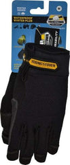 Youngstown - Size M (8) Synthetic Suede Cold Protection & Waterproof Work Gloves - For Mechanic's & Lifting, Uncoated, Hook & Loop Cuff, Full Fingered, Black, Paired - Americas Industrial Supply