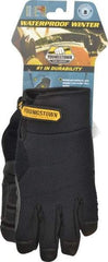 Youngstown - Size S (7) Synthetic Suede Cold Protection & Waterproof Work Gloves - For Mechanic's & Lifting, Uncoated, Hook & Loop Cuff, Full Fingered, Black, Paired - Americas Industrial Supply