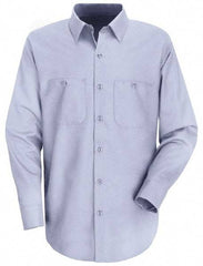 VF Imagewear - Size 2XL, Blue, General Purpose, Long Sleeve Button Down Shirt - 57" Chest, 2 Pockets, Cotton/Poly Blend - Americas Industrial Supply