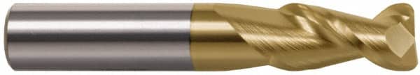 Accupro - 5/8" Diam 2 Flute Solid Carbide 0.09" Corner Radius End Mill - Americas Industrial Supply