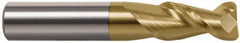 Accupro - 5/8" Diam 2 Flute Solid Carbide 0.09" Corner Radius End Mill - Americas Industrial Supply