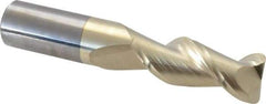 Accupro - 5/8", 2 Flute, Single End, Solid Carbide, 0.06" Corner Radius End Mill - 3-1/2" OAL, 45° Helix, Right Hand Flute, 1-5/8" LOC, Right Hand Cut - Americas Industrial Supply