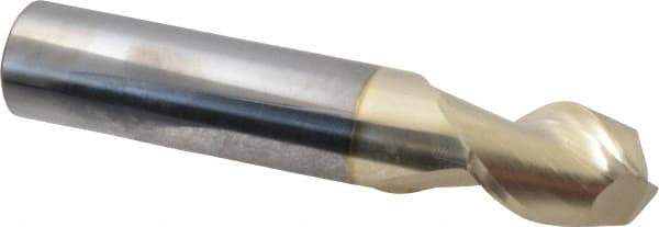 Accupro - 3/4", 2 Flute, Single End, Solid Carbide, 0.06" Corner Radius End Mill - 4" OAL, 45° Helix, Right Hand Flute, 1" LOC, Right Hand Cut - Americas Industrial Supply