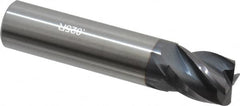 Accupro - 5/8", 4 Flute, Single End, Solid Carbide, 0.025" Corner Radius End Mill - 3" OAL, Right Hand Flute, 3/4" LOC, Right Hand Cut - Americas Industrial Supply