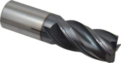 Accupro - 1", 4 Flute, Single End, Solid Carbide, 0.035" Corner Radius End Mill - 4" OAL, Right Hand Flute, 2" LOC, Right Hand Cut - Americas Industrial Supply