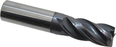 Accupro - 3/4", 4 Flute, Single End, Solid Carbide, 0.02" Corner Radius End Mill - 4" OAL, Right Hand Flute, 1-5/8" LOC, Right Hand Cut - Americas Industrial Supply