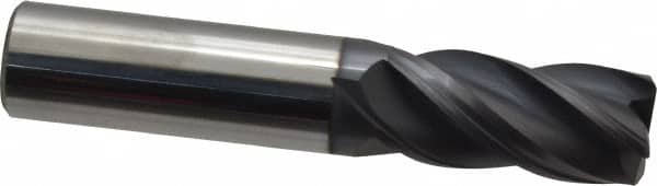 Accupro - 3/4", 4 Flute, Single End, Solid Carbide, 0.06" Corner Radius End Mill - 4" OAL, Right Hand Flute, 1-5/8" LOC, Right Hand Cut - Americas Industrial Supply