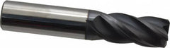 Accupro - 3/4", 4 Flute, Single End, Solid Carbide, 0.06" Corner Radius End Mill - 4" OAL, Right Hand Flute, 1-5/8" LOC, Right Hand Cut - Americas Industrial Supply