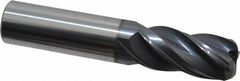 Accupro - 3/4", 4 Flute, Single End, Solid Carbide, 0.12" Corner Radius End Mill - 4" OAL, Right Hand Flute, 1-5/8" LOC, Right Hand Cut - Americas Industrial Supply