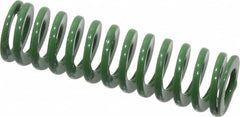 Dayton Lamina - 3/8" Hole Diam, 3/16" Rod Diam, 1-1/4" Free Length, Green Die Spring - 5 Lb Max Deflection, 0.5" Max Deflection, Light Duty, Chromium Vanadium Steel - Americas Industrial Supply