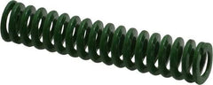 Dayton Lamina - 3/8" Hole Diam, 3/16" Rod Diam, 1-3/4" Free Length, Green Die Spring - 3.59 Lb Max Deflection, 0.69" Max Deflection, Light Duty, Chromium Vanadium Steel - Americas Industrial Supply