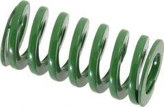 Dayton Lamina - 5/8" Hole Diam, 11/32" Rod Diam, 1-1/4" Free Length, Green Die Spring - 13.4 Lb Max Deflection, 0.5" Max Deflection, Light Duty, Chromium Vanadium Steel - Americas Industrial Supply