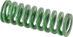 Dayton Lamina - 5/8" Hole Diam, 11/32" Rod Diam, 1-3/4" Free Length, Green Die Spring - 10 Lb Max Deflection, 0.69" Max Deflection, Light Duty, Chromium Vanadium Steel - Americas Industrial Supply