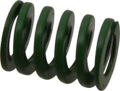 Dayton Lamina - 3/4" Hole Diam, 3/8" Rod Diam, 1" Free Length, Green Die Spring - 32 Lb Max Deflection, 0.39" Max Deflection, Light Duty, Chromium Vanadium Steel - Americas Industrial Supply