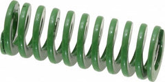 Dayton Lamina - 3/4" Hole Diam, 3/8" Rod Diam, 2" Free Length, Green Die Spring - 14.2 Lb Max Deflection, 0.8" Max Deflection, Light Duty, Chromium Vanadium Steel - Americas Industrial Supply