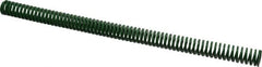 Dayton Lamina - 3/4" Hole Diam, 3/8" Rod Diam, 12" Free Length, Green Die Spring - 2.16 Lb Max Deflection, 4.8" Max Deflection, Light Duty, Chromium Vanadium Steel - Americas Industrial Supply