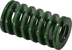 Dayton Lamina - 1" Hole Diam, 1/2" Rod Diam, 1-3/4" Free Length, Green Die Spring - 30.6 Lb Max Deflection, 0.69" Max Deflection, Light Duty, Chromium Vanadium Steel - Americas Industrial Supply