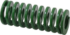 Dayton Lamina - 1" Hole Diam, 1/2" Rod Diam, 2-1/2" Free Length, Green Die Spring - 20.4 Lb Max Deflection, 1.01" Max Deflection, Light Duty, Chromium Vanadium Steel - Americas Industrial Supply