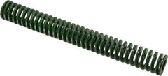 Dayton Lamina - 1" Hole Diam, 1/2" Rod Diam, 8" Free Length, Green Die Spring - 6 Lb Max Deflection, 3.2" Max Deflection, Light Duty, Chromium Vanadium Steel - Americas Industrial Supply