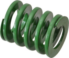 Dayton Lamina - 1-1/4" Hole Diam, 5/8" Rod Diam, 1-1/2" Free Length, Green Die Spring - 57.9 Lb Max Deflection, 0.6" Max Deflection, Light Duty, Chromium Vanadium Steel - Americas Industrial Supply