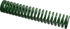 Dayton Lamina - 1-1/4" Hole Diam, 5/8" Rod Diam, 6" Free Length, Green Die Spring - 12.3 Lb Max Deflection, 2.39" Max Deflection, Light Duty, Chromium Vanadium Steel - Americas Industrial Supply