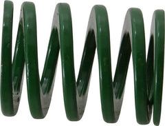 Dayton Lamina - 1-1/2" Hole Diam, 3/4" Rod Diam, 2" Free Length, Green Die Spring - 60.3 Lb Max Deflection, 0.8" Max Deflection, Light Duty, Chromium Vanadium Steel - Americas Industrial Supply