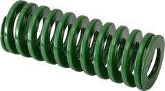 Dayton Lamina - 1-1/2" Hole Diam, 3/4" Rod Diam, 4" Free Length, Green Die Spring - 27.3 Lb Max Deflection, 1.61" Max Deflection, Light Duty, Chromium Vanadium Steel - Americas Industrial Supply