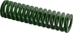 Dayton Lamina - 1-1/2" Hole Diam, 3/4" Rod Diam, 5-1/2" Free Length, Green Die Spring - 19.4 Lb Max Deflection, 2.2" Max Deflection, Light Duty, Chromium Vanadium Steel - Americas Industrial Supply