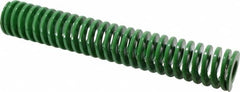 Dayton Lamina - 2" Hole Diam, 1" Rod Diam, 12" Free Length, Green Die Spring - 15.5 Lb Max Deflection, 4.8" Max Deflection, Light Duty, Chromium Vanadium Steel - Americas Industrial Supply