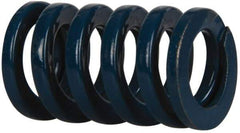 Dayton Lamina - 5/8" Hole Diam, 11/32" Rod Diam, 1" Free Length, Blue Die Spring - 31.8 Lb Max Deflection, 0.37" Max Deflection, Medium Duty, Chromium Vanadium Steel - Americas Industrial Supply