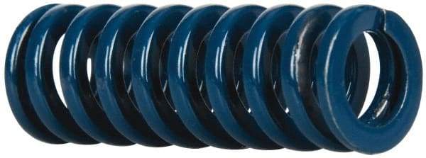 Dayton Lamina - 5/8" Hole Diam, 11/32" Rod Diam, 1-3/4" Free Length, Blue Die Spring - 17.4 Lb Max Deflection, 0.65" Max Deflection, Medium Duty, Chromium Vanadium Steel - Americas Industrial Supply