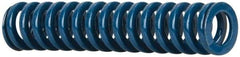 Dayton Lamina - 5/8" Hole Diam, 11/32" Rod Diam, 3" Free Length, Blue Die Spring - 10.1 Lb Max Deflection, 1.12" Max Deflection, Medium Duty, Chromium Vanadium Steel - Americas Industrial Supply