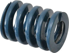 Dayton Lamina - 1" Hole Diam, 1/2" Rod Diam, 1-1/4" Free Length, Blue Die Spring - 71.2 Lb Max Deflection, 0.47" Max Deflection, Medium Duty, Chromium Vanadium Steel - Americas Industrial Supply