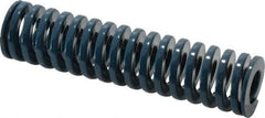 Dayton Lamina - 1" Hole Diam, 1/2" Rod Diam, 4" Free Length, Blue Die Spring - 18.8 Lb Max Deflection, 1.51" Max Deflection, Medium Duty, Chromium Vanadium Steel - Americas Industrial Supply