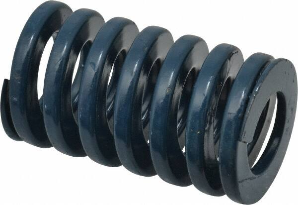 Dayton Lamina - 1-1/2" Hole Diam, 3/4" Rod Diam, 2-1/2" Free Length, Blue Die Spring - 73.5 Lb Max Deflection, 0.94" Max Deflection, Medium Duty, Chromium Vanadium Steel - Americas Industrial Supply