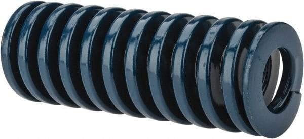 Dayton Lamina - 1-1/2" Hole Diam, 3/4" Rod Diam, 4" Free Length, Blue Die Spring - 43.4 Lb Max Deflection, 1.51" Max Deflection, Medium Duty, Chromium Vanadium Steel - Americas Industrial Supply