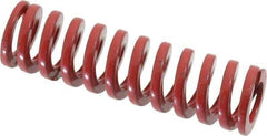 Dayton Lamina - 1/2" Hole Diam, 9/32" Rod Diam, 1-3/4" Free Length, Red Die Spring - 13.3 Lb Max Deflection, 0.52" Max Deflection, Heavy Duty, Chromium Vanadium Steel - Americas Industrial Supply