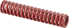 Dayton Lamina - 1/2" Hole Diam, 9/32" Rod Diam, 2-1/2" Free Length, Red Die Spring - 8.7 Lb Max Deflection, 0.76" Max Deflection, Heavy Duty, Chromium Vanadium Steel - Americas Industrial Supply