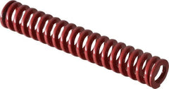 Dayton Lamina - 1/2" Hole Diam, 9/32" Rod Diam, 3" Free Length, Red Die Spring - 7.7 Lb Max Deflection, 0.9" Max Deflection, Heavy Duty, Chromium Vanadium Steel - Americas Industrial Supply