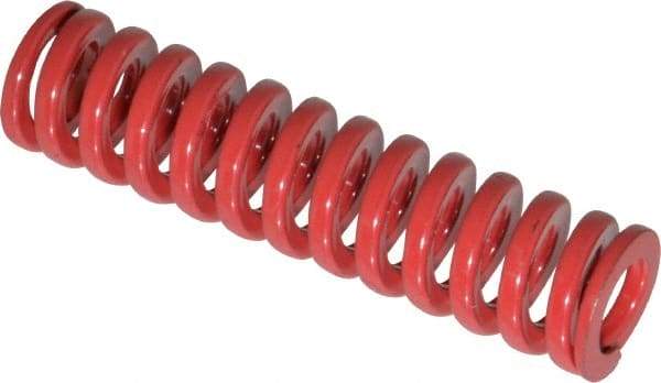 Dayton Lamina - 5/8" Hole Diam, 11/32" Rod Diam, 2-1/2" Free Length, Red Die Spring - 16.5 Lb Max Deflection, 0.76" Max Deflection, Heavy Duty, Chromium Vanadium Steel - Americas Industrial Supply