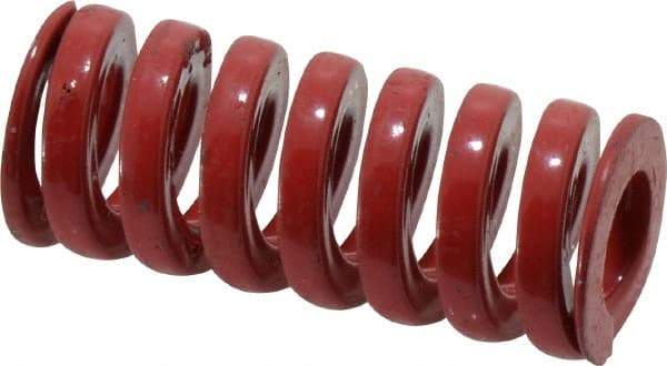 Dayton Lamina - 3/4" Hole Diam, 3/8" Rod Diam, 1-3/4" Free Length, Red Die Spring - 68.5 Lb Max Deflection, 0.52" Max Deflection, Heavy Duty, Chromium Vanadium Steel - Americas Industrial Supply