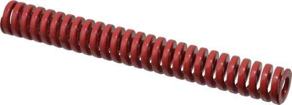 Dayton Lamina - 3/4" Hole Diam, 3/8" Rod Diam, 6" Free Length, Red Die Spring - 17.6 Lb Max Deflection, 1.8" Max Deflection, Heavy Duty, Chromium Vanadium Steel - Americas Industrial Supply