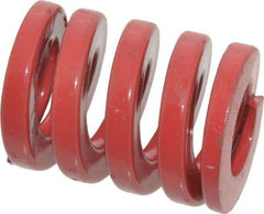 Dayton Lamina - 1" Hole Diam, 1/2" Rod Diam, 1-1/4" Free Length, Red Die Spring - 163 Lb Max Deflection, 0.38" Max Deflection, Heavy Duty, Chromium Vanadium Steel - Americas Industrial Supply