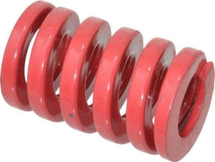 Dayton Lamina - 1" Hole Diam, 1/2" Rod Diam, 1-1/2" Free Length, Red Die Spring - 127 Lb Max Deflection, 0.45" Max Deflection, Heavy Duty, Chromium Vanadium Steel - Americas Industrial Supply